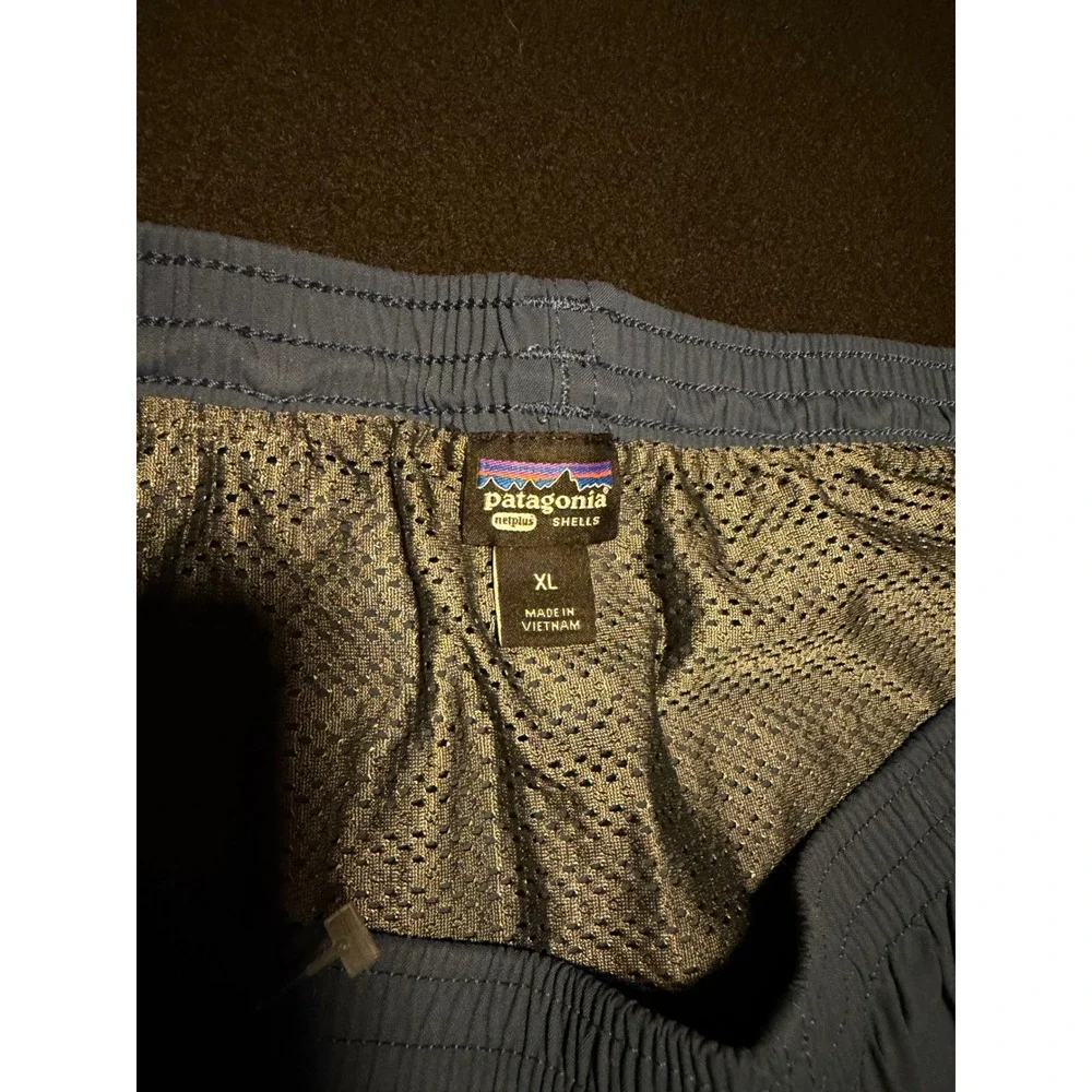 Patagonia Baggies Shorts Mens XL Blue Grey NetPlus Recycled Nylon Swim Trunks